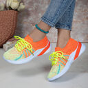 New Lace-up Sports Shoes Women Color-matching Breathable Mesh