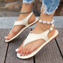 Solid Color Flip-Flops Sandals For Women New Buckle
