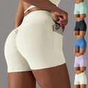 Yoga Shorts With Phone Pocket Design Fitness Sports