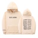 Letter Printing Long-sleeved Drawstring Hooded Sweatshirt With Pockets
