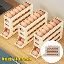 Refrigerator 4-Layer Automatic Egg Roller Sliding Tray Side