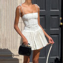 Summer Strappy Suspender Corset Dress French Style Slim