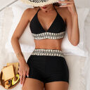 New Women's High Waist Pure Color Boxers Split