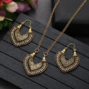 Colored Rope Winding Earrings Necklace Two-piece Set