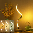 LED Spiral Table Lamp Modern Curved Desk Bedside