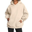 Women's Hoodies With Pockets Fashion Solid Sweatshirt Oversized