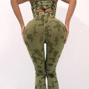 Fashion Camouflage Print Yoga Pants High Waist Seamless