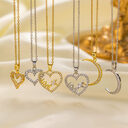 Stainless Steel Necklace Women's Fashion Copper-plated Gold Pendant