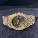 Hip Hop Full Square Diamond Luminous Hollow Mechanical