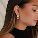 Metal Water Drop Earrings With A Sense