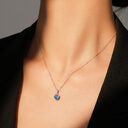 Women's Light Luxury Sea Blue Artificial Diamond Earrings