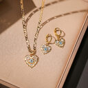 Fashion Jewelry Personality Copper Plated Real Gold Heart-shaped