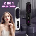 2 In 1 Straight Hair Comb Wireless Straightener