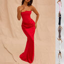 Slim Tube Top Long Dress Sexy Fashion Bandeau