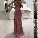 Sexy Split Suspender Dress Fashion Evening Party Slim