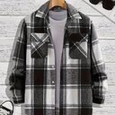 Men's Shirt Versatile Casual Plaid Coat