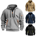 Dropped Shoulder Hooded Sweatshirt Men's Women's Plus Size