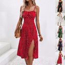 New Polka Dot Print Suspender Dress Summer Sexy