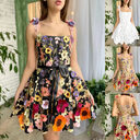 Three-dimensional Flower Embroidery Dress Summer Fashion Sweet A-line
