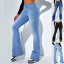 Women's Slim-fit Jeans Pants With Flared Design Fashion