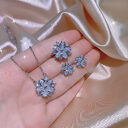 Fashion Jewelry Zircon Women Necklace Ring Double Layers