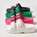 Fashion Double Buckle Slippers Summer Platform Garden Beach