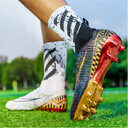 High-top Soccer Shoes Gold Plated Bottom Training Middle