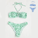 Bandeau Bikini Sexy Split Swimsuit