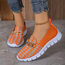 Casual Houndstooth Print Chain Mesh Shoes Summer Walking
