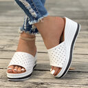 Fish Mouth Wedges Sandals Summer Fashion Hollow Design