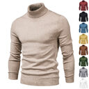 Men's Solid Color Slim Pullover Turtleneck Sweater Winter