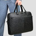 Men's Handbag Horizontal Briefcase Large Capacity First Layer