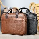 Men's Official Document Leather Casual Computer Bag Shoulder