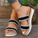 New Hemp Rope Woven Wedge Slippers Summer Ethnic