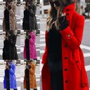 Autumn Winter New Woolen Coat Women's Slim Fit