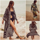 Beach Cardigan Long Sleeve Sun Protection Lace-up Printing