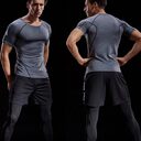 Workout Clothes Short Sleeve Men Quick Drying Exercise