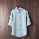 Men's Linen Vintage Plus Size Shirt