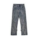 Punk Loose Straight Trousers Men