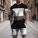 Short Sleeve Round Neck Pu Shuai Casual Multicolor