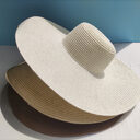 Light Board 14CM Big Brim Straw Hat Women's