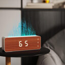Flame Humidifier Aromatherapy Machine With Clock Display Desktop