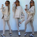 Sweater Suit Women's Casual Loose Long Sleeve Crew