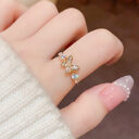 Fashion Jewelry Gold Plated Beautiful Sweet Diamond Inlaid