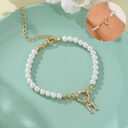 New Fashion Toggle Clasp Initial Bracelet Women A-Z
