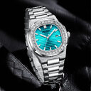 Men's Fashion Diamond Luminous Quartz Watch Waterproof Steel