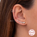S925 Sterling Silver Single Row 7 PCs Shiny