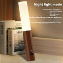 LED Wood Grain Magnetic Wall Lamp Motion Sensor