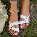 Round Toe Flat Sandals Summer Fashion Casual Non-slip