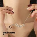 Personalised Crystal Bubble Name Pendant Necklace 3D Letter